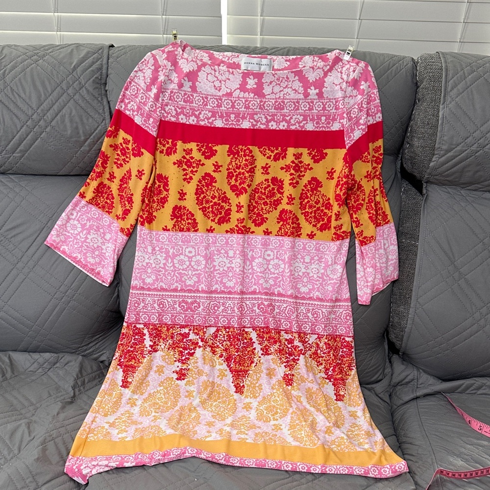 Donna Morgan Pink and White Floral Dress